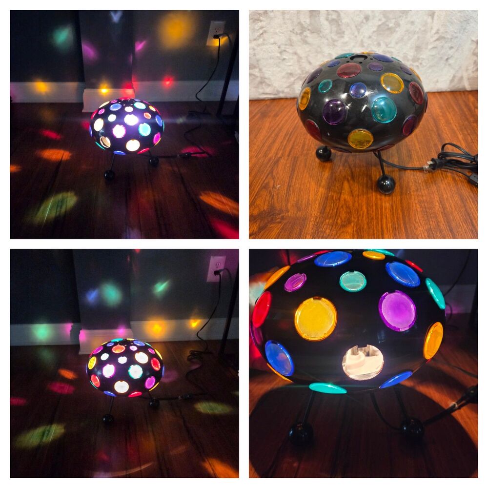 Vintage 2002 RABBIT TANAKA Rotating Rainbow Disco Light retro look